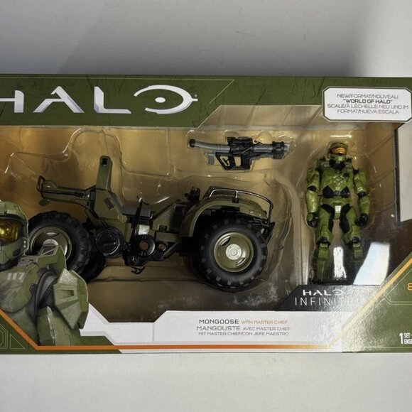 Halo Infinite Mongoose ATV Four-Wheeler With Master Chief Action Figure New - Picture 1 of 5